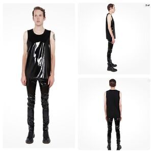NWT 24 HRS/Lip Service Loose Fit PVC Vinyl Classics Fetish Tank Top